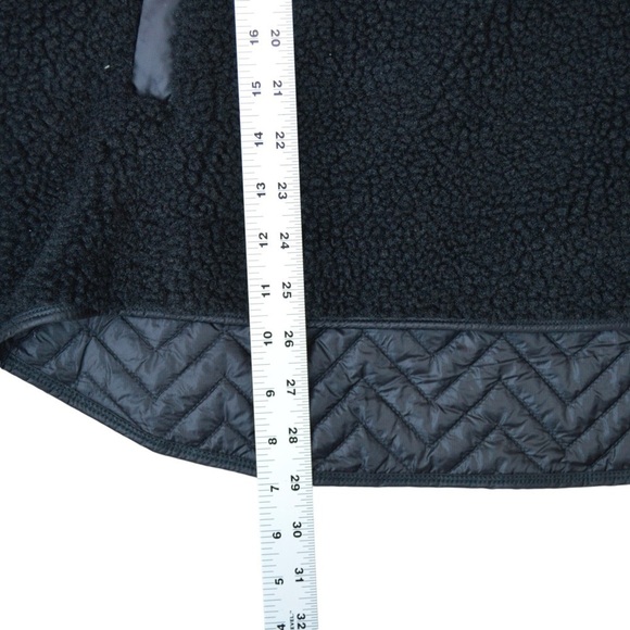 Athleta Cozy Sherpa Snap Sweatshirt, Black Color - Size Medium NWOT Pullover - Picture 7 of 14